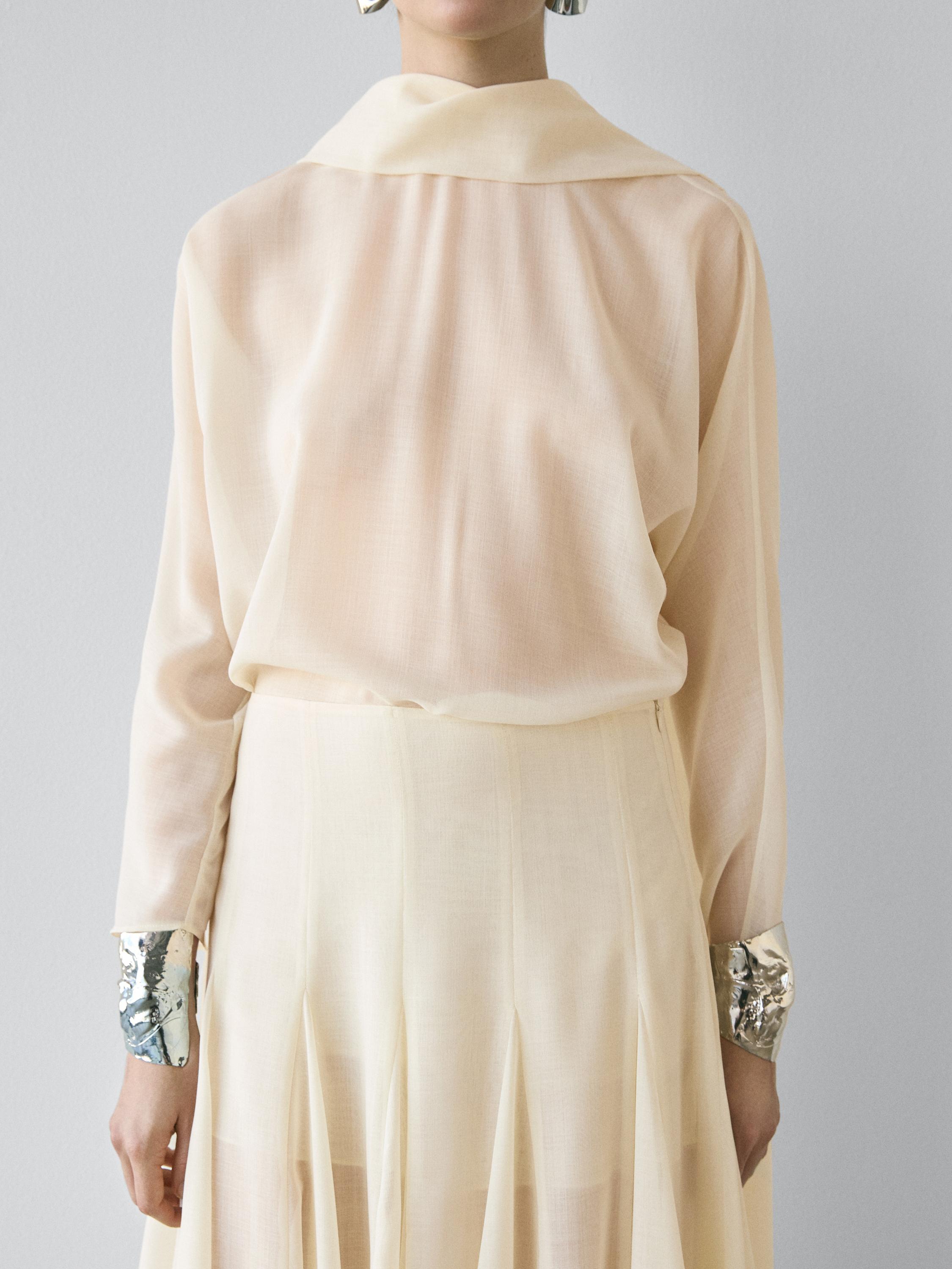 Flowing blouse with tie detail - STUDIO